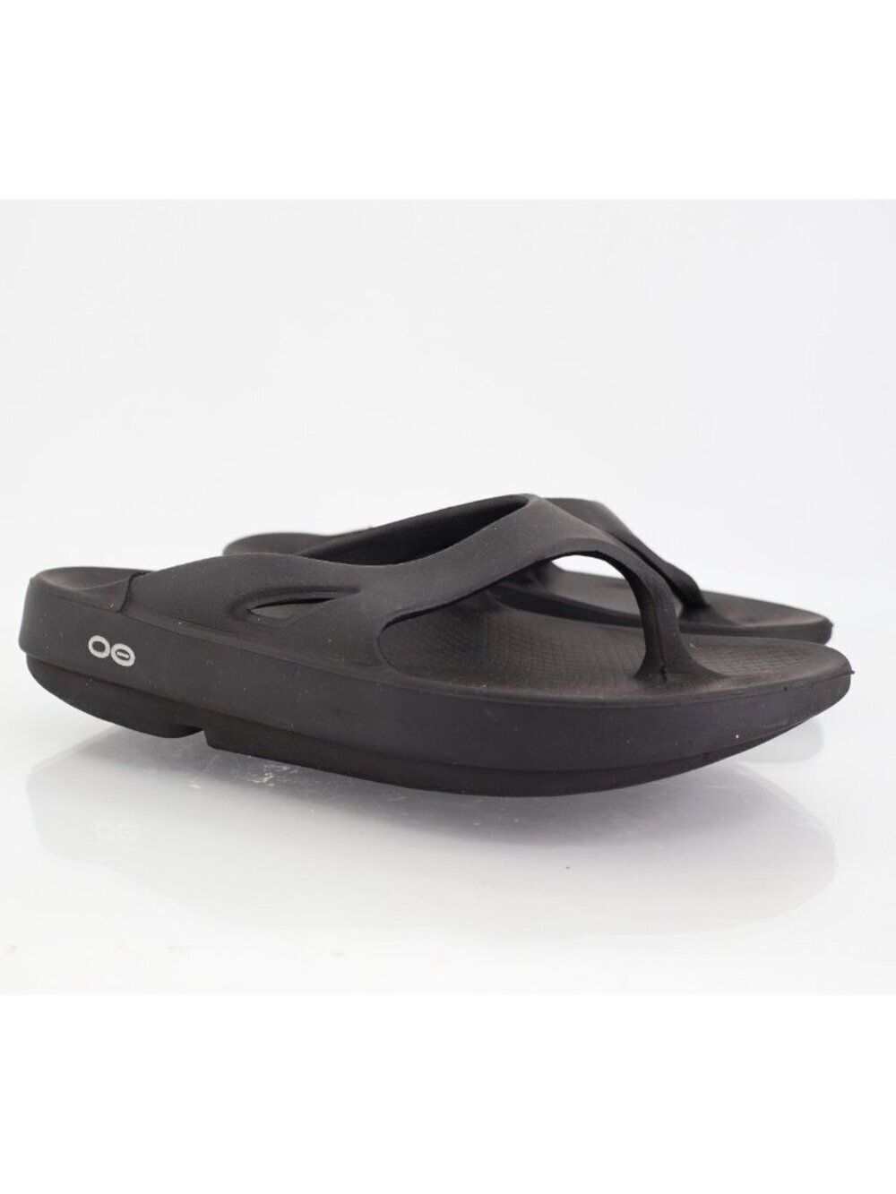 Oofos Womens OOriginal Sandal Size 8 Black Thong Slide Sport Recovery Shoe Comfy